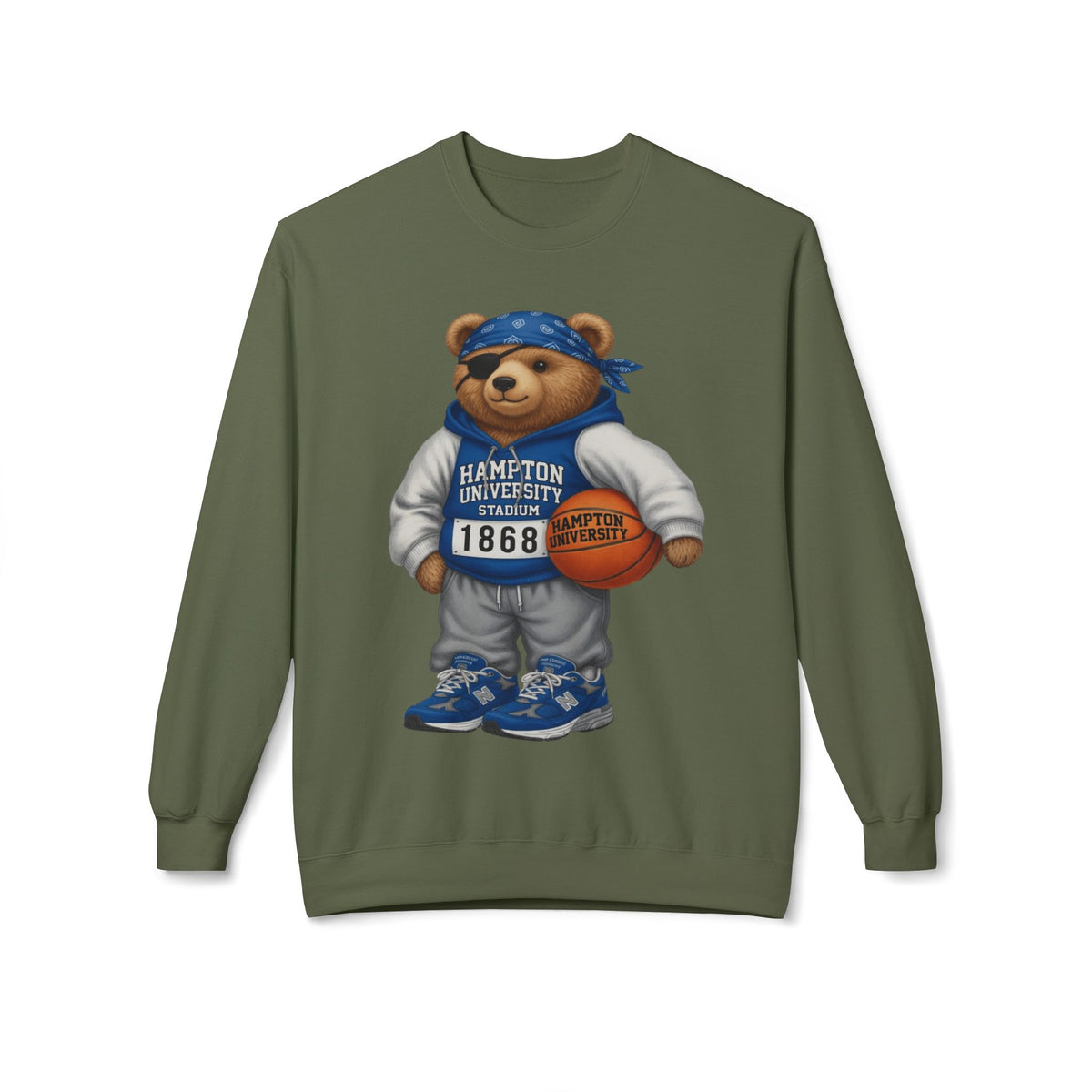 Hampton University Stadium Bear Mascot- HBCU Polo Bear sweatshirt