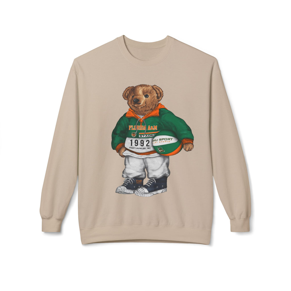 FAMU Rattlers Mascot Basketball Spirit- HBCU Polo Bear sweatshirt
