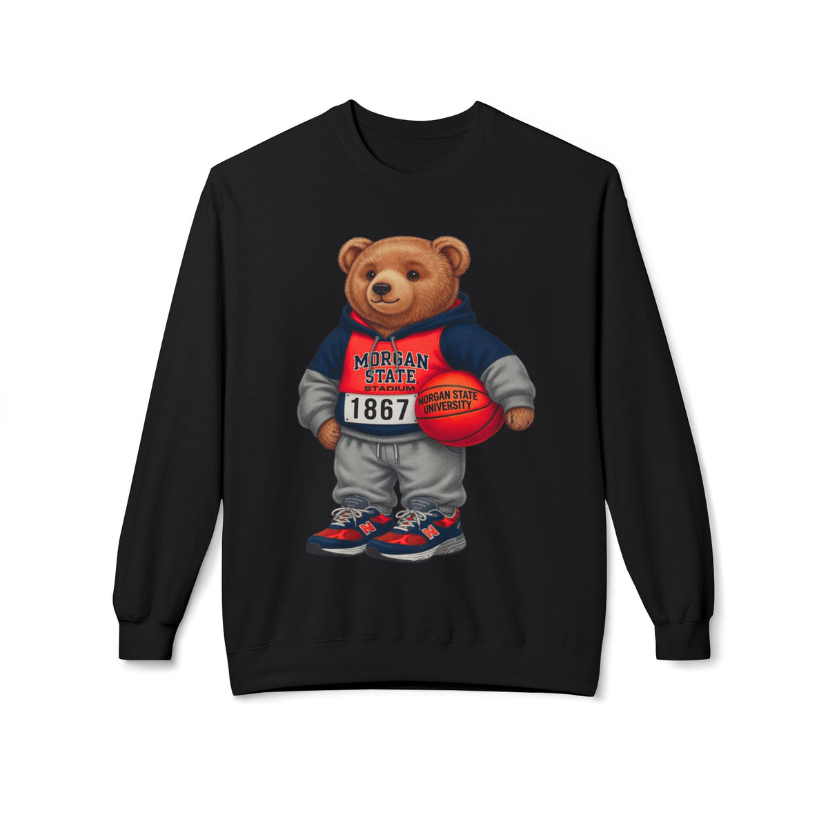 Morgan State Bear Mascot- HBCU Polo Bear sweatshirt