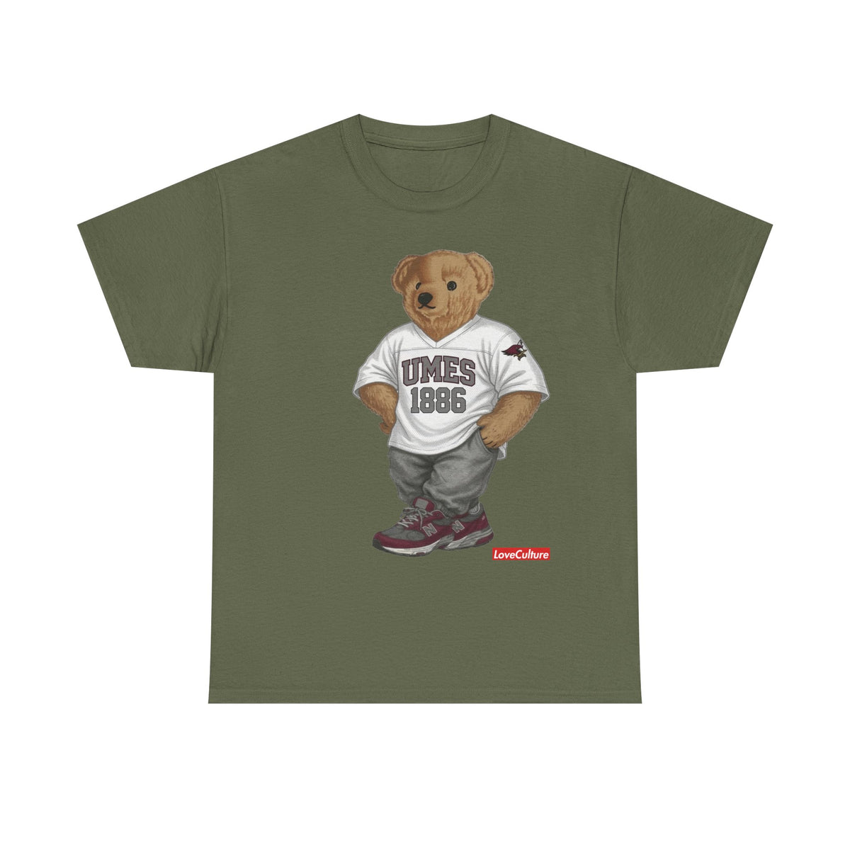 UMES Bear Mascot Tee | Teddy Bear Graphic T-Shirt, UMES 1886 Sweatshirt Style, Maryland Eastern Shore