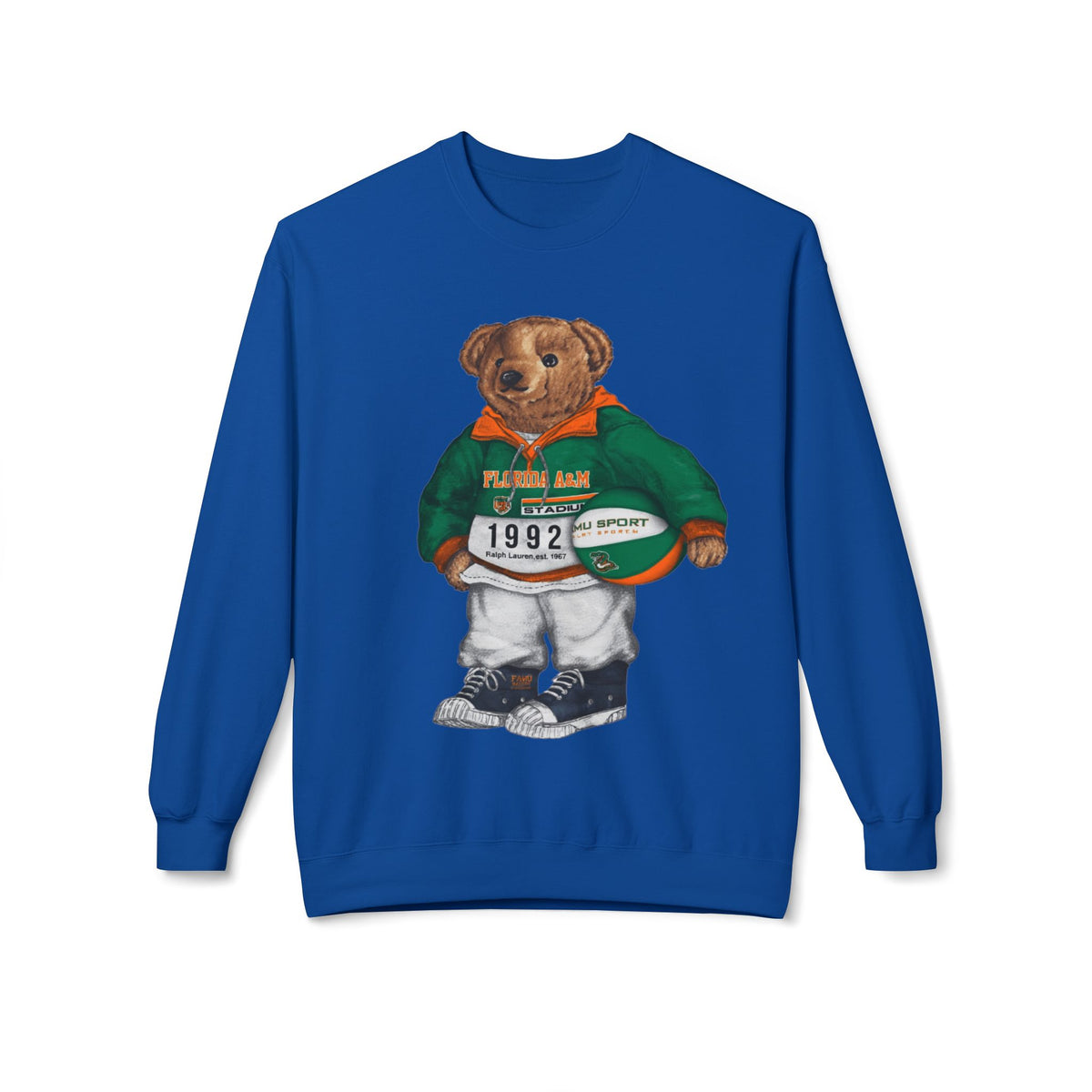 FAMU Rattlers Mascot Basketball Spirit- HBCU Polo Bear sweatshirt