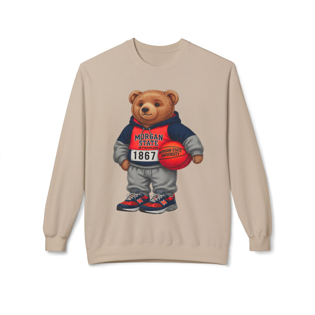 Morgan State Bear Mascot- HBCU Polo Bear sweatshirt