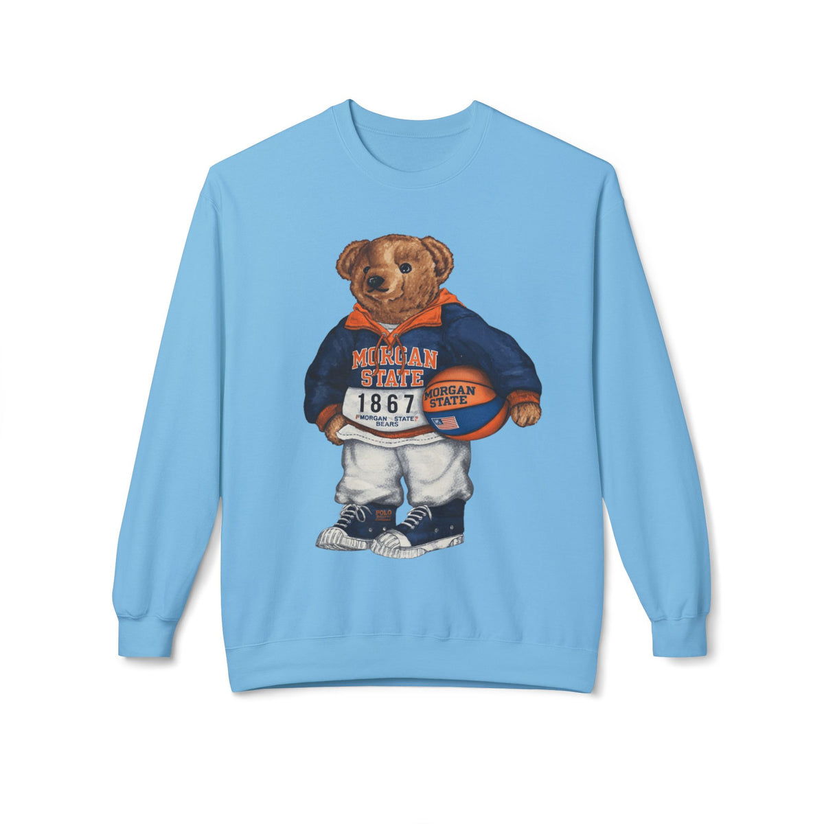 Morgan State Bear Mascot- HBCU Polo Bear sweatshirt