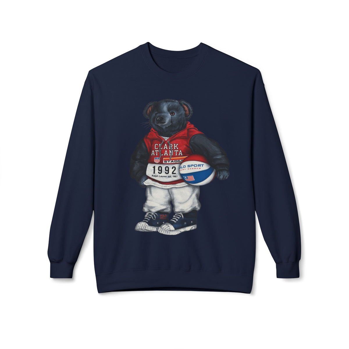 Clark Atlanta Bear Mascot- HBCU Polo Bear sweatshirt