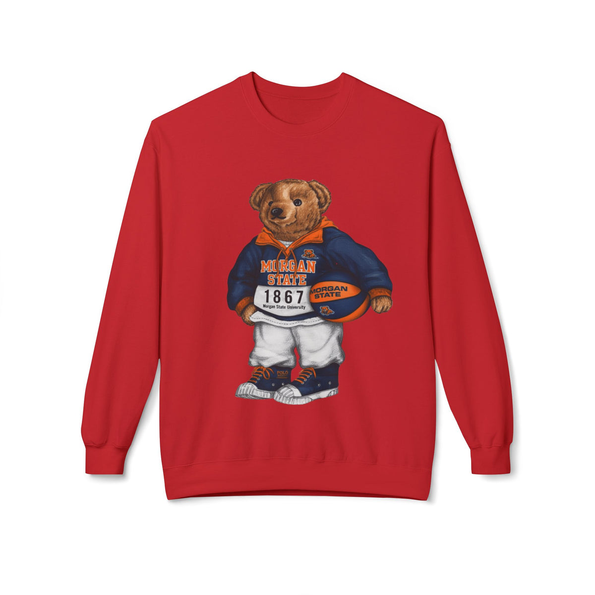 Morgan State University Mascot Bear- HBCU Polo Bear sweatshirt