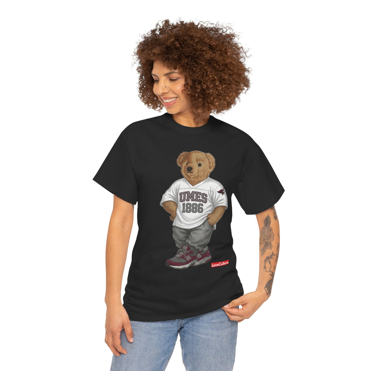UMES Bear Mascot Tee | Teddy Bear Graphic T-Shirt, UMES 1886 Sweatshirt Style, Maryland Eastern Shore