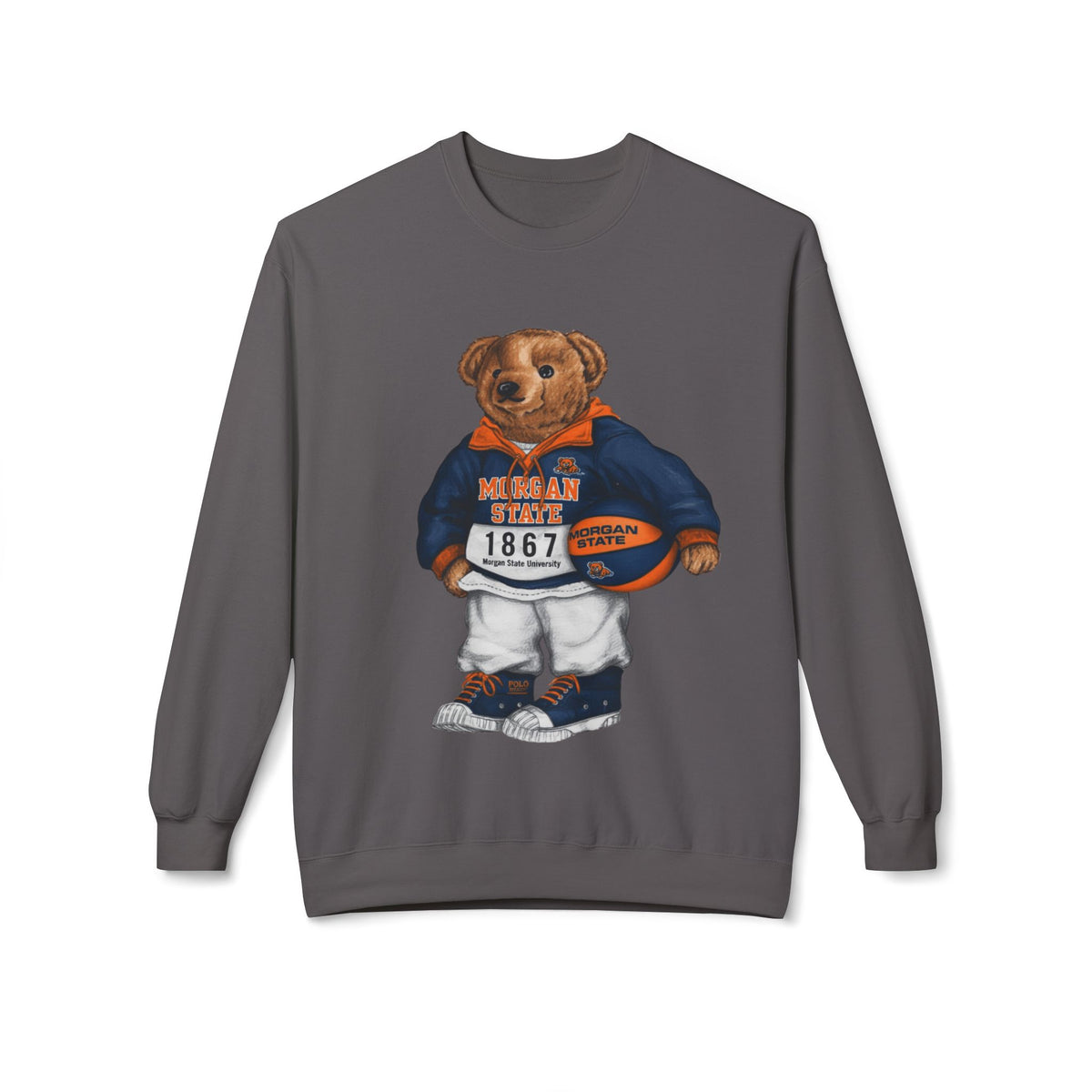 Morgan State University Mascot Bear- HBCU Polo Bear sweatshirt