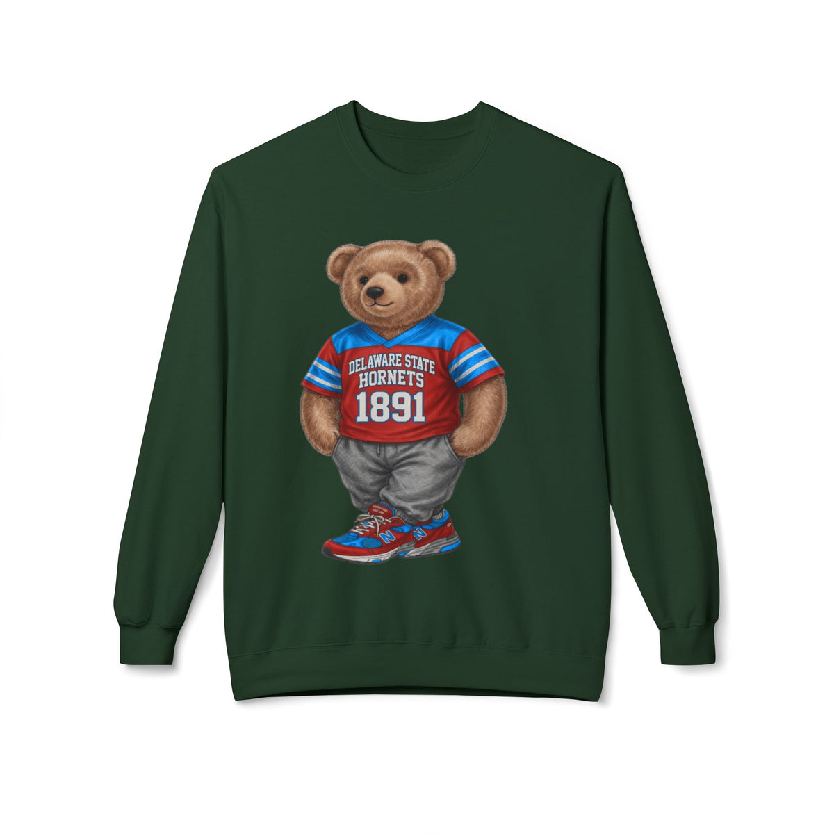 Delaware State Hornets Mascot Bear- HBCU Polo Bear sweatshirt