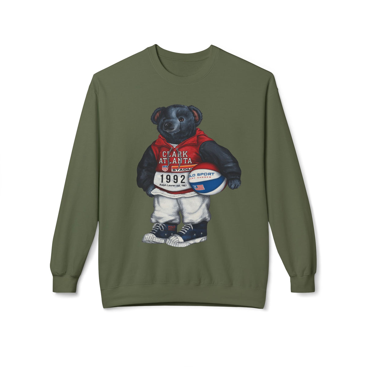 Clark Atlanta Bear Mascot- HBCU Polo Bear sweatshirt