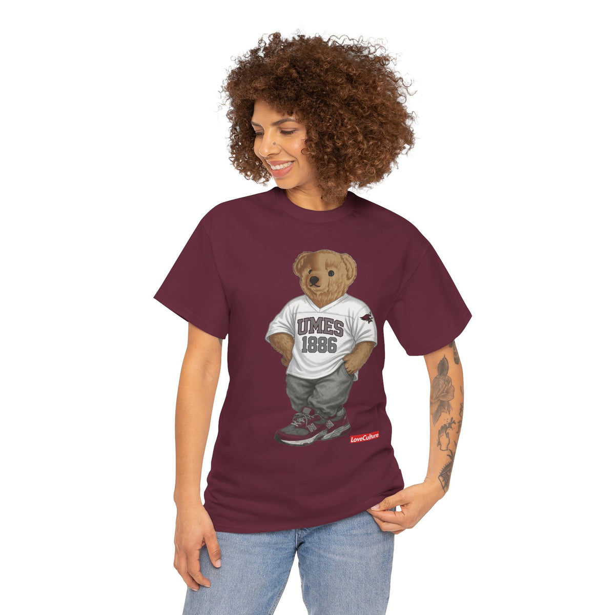 UMES Bear Mascot Tee | Teddy Bear Graphic T-Shirt, UMES 1886 Sweatshirt Style, Maryland Eastern Shore