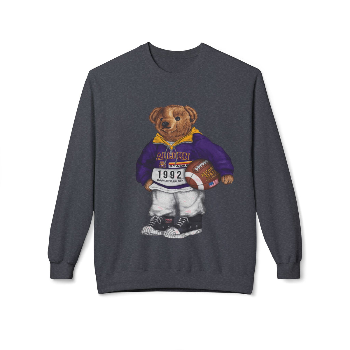 Alcorn State Bear Mascot Football Gear- HBCU Polo Bear sweatshirt