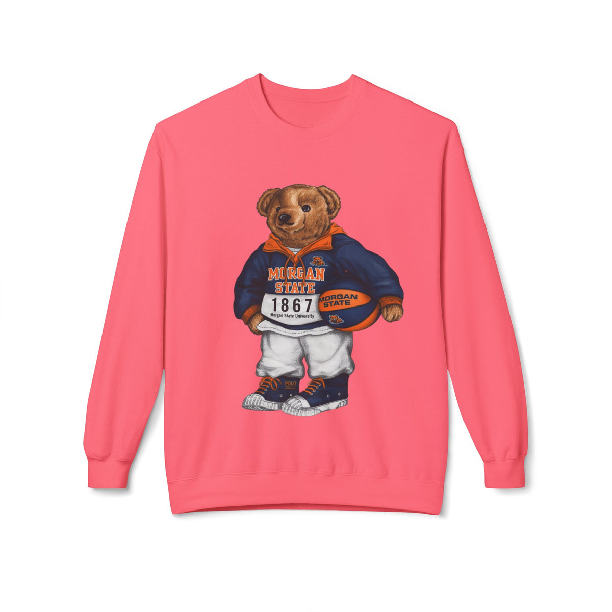 Morgan State University Mascot Bear- HBCU Polo Bear sweatshirt