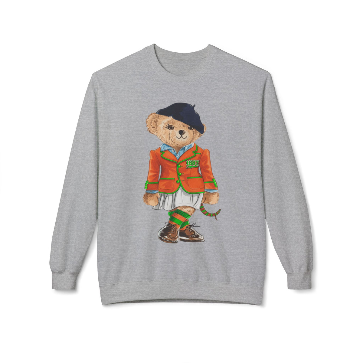 FAMU Polo Bear Sweatshirt | HBCU Teddy Bear Crewneck