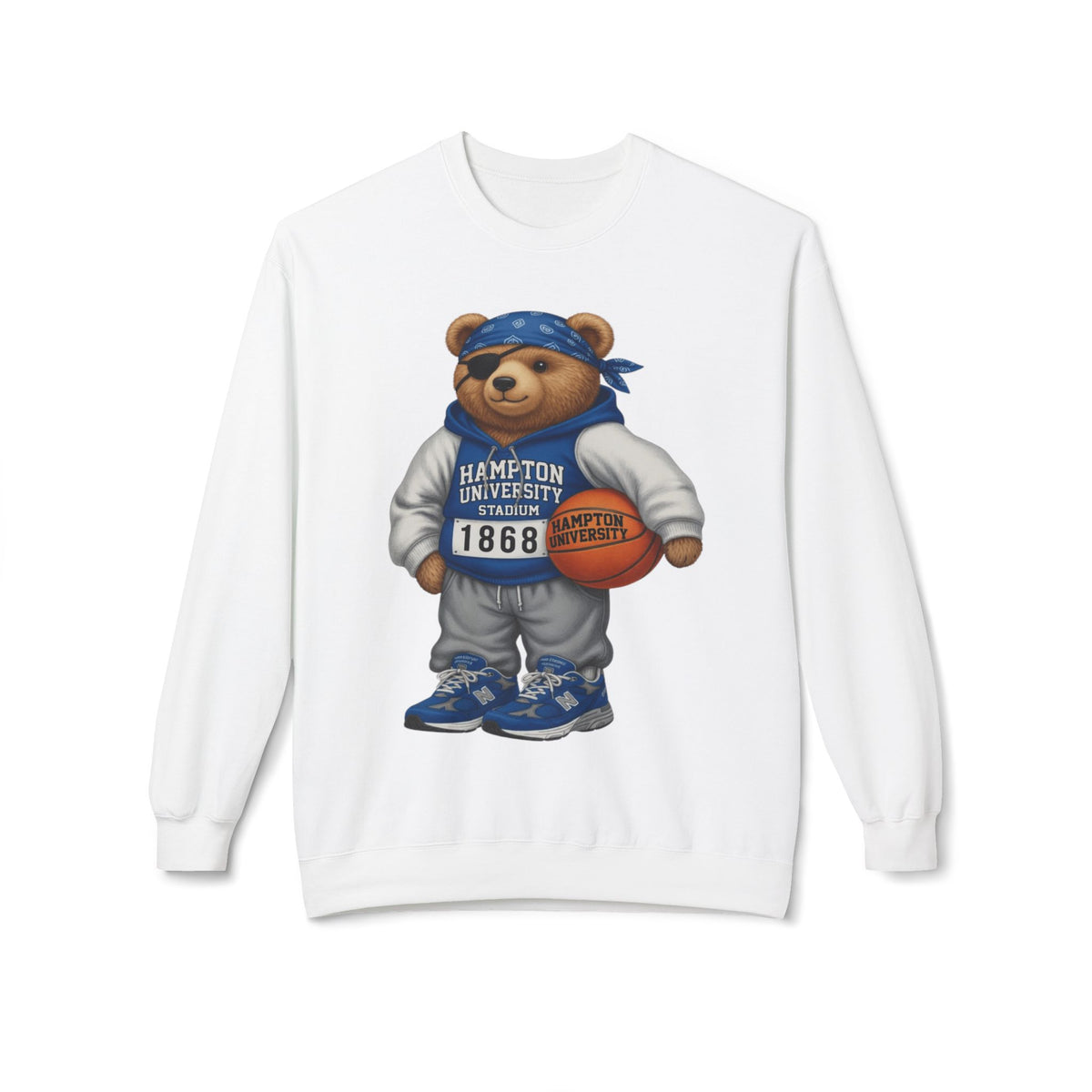 Hampton University Stadium Bear Mascot- HBCU Polo Bear sweatshirt