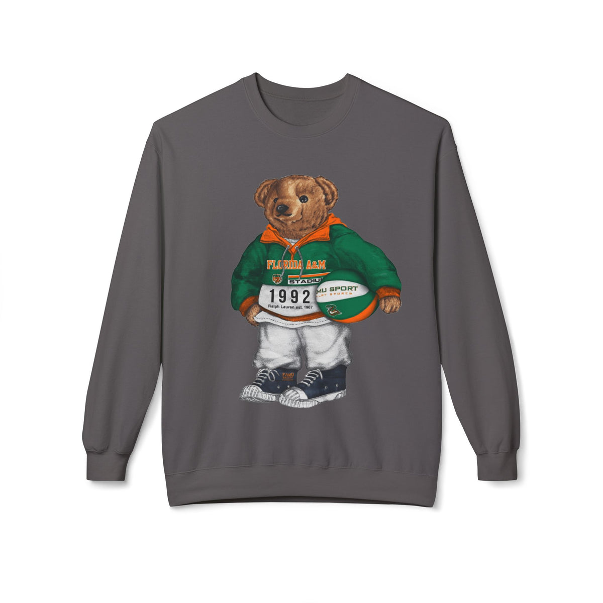 FAMU Rattlers Mascot Basketball Spirit- HBCU Polo Bear sweatshirt