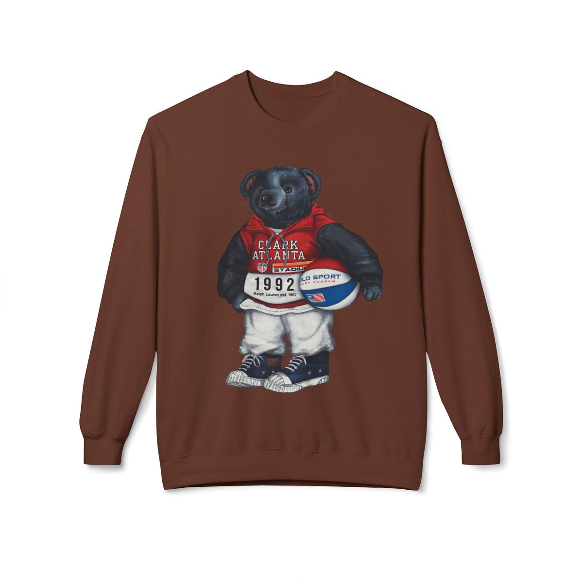 Clark Atlanta Bear Mascot- HBCU Polo Bear sweatshirt