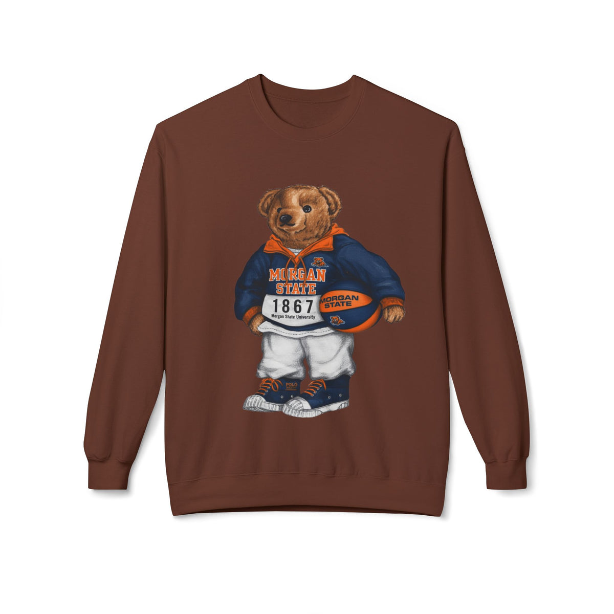 Morgan State University Mascot Bear- HBCU Polo Bear sweatshirt