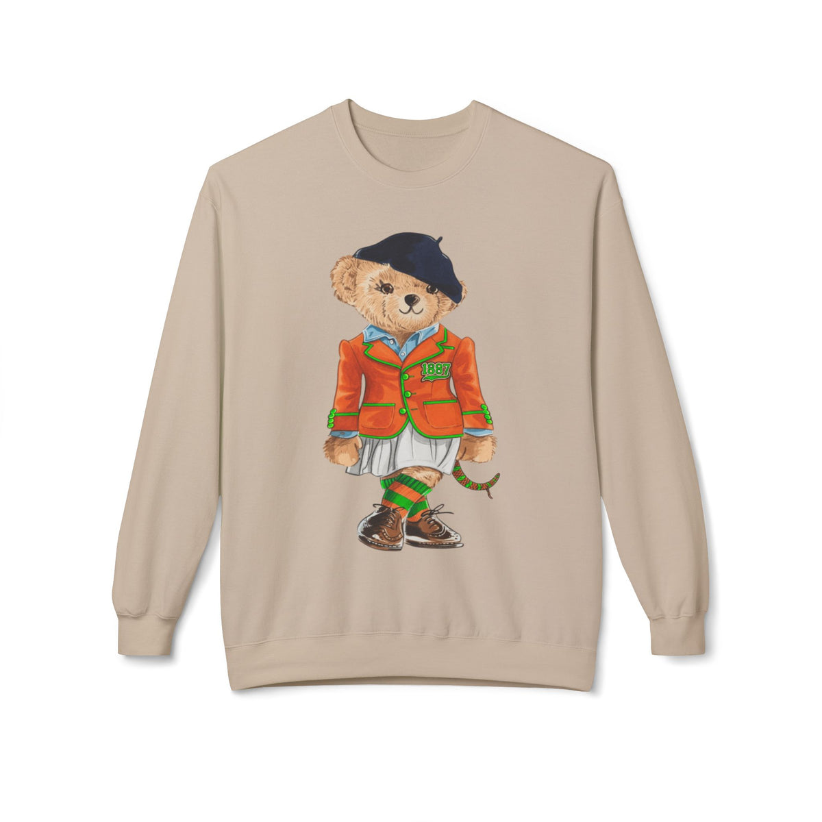 FAMU Polo Bear Sweatshirt | HBCU Teddy Bear Crewneck
