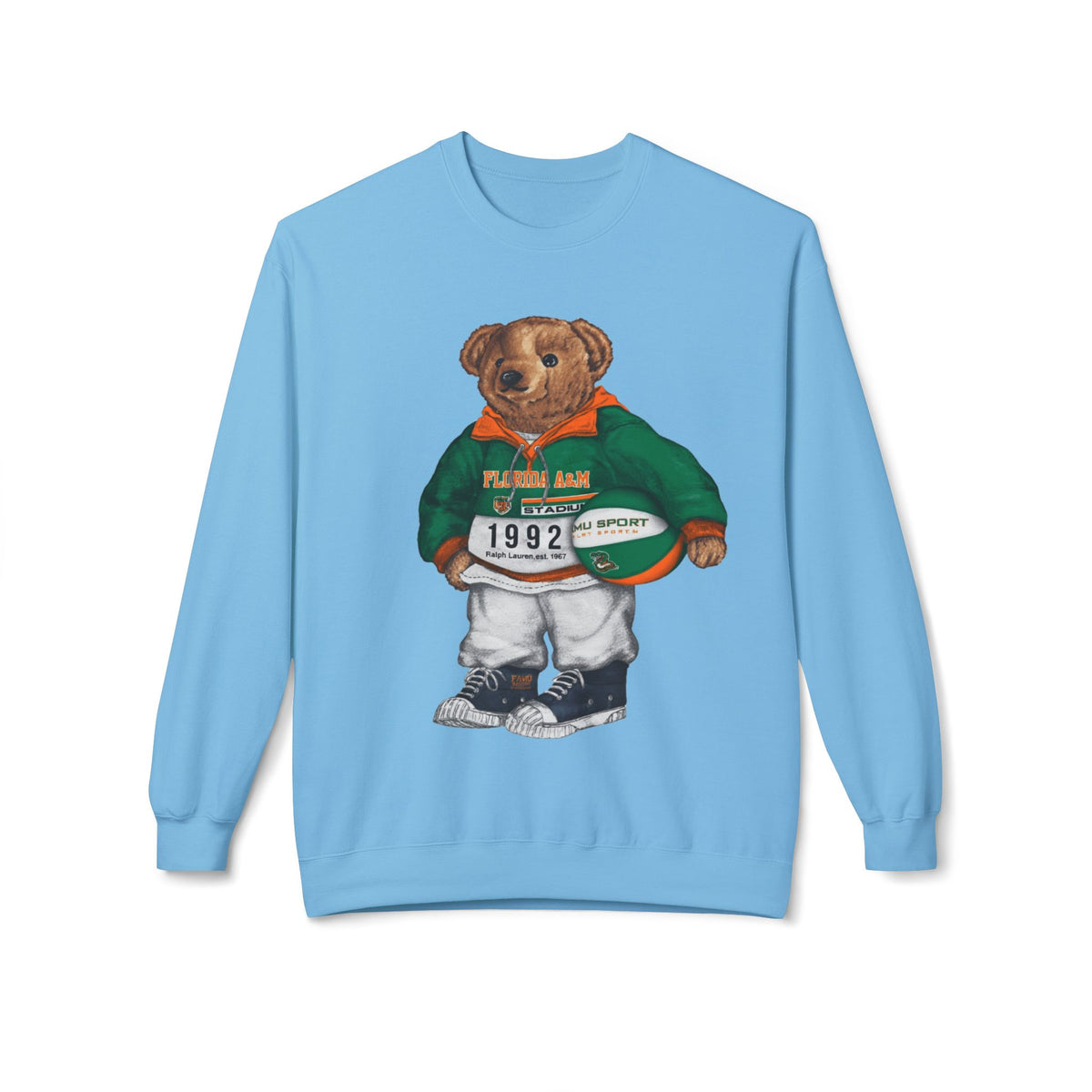 FAMU Rattlers Mascot Basketball Spirit- HBCU Polo Bear sweatshirt