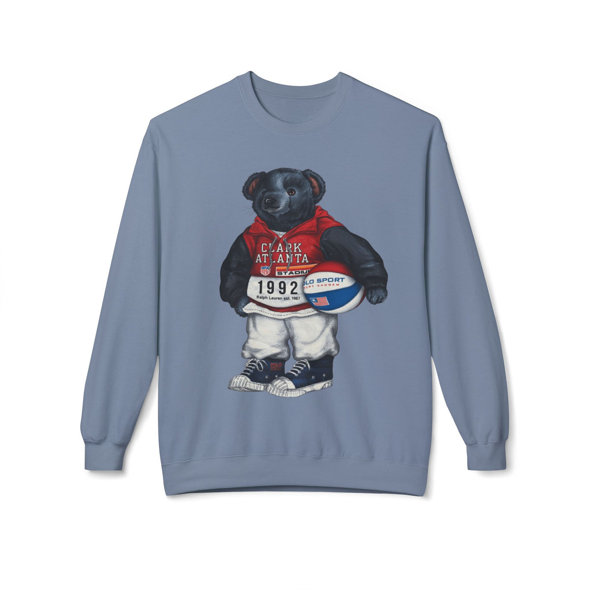 Clark Atlanta Bear Mascot- HBCU Polo Bear sweatshirt