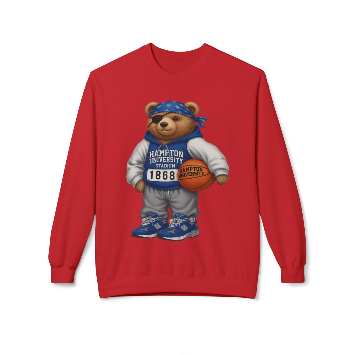 Hampton University Stadium Bear Mascot- HBCU Polo Bear sweatshirt