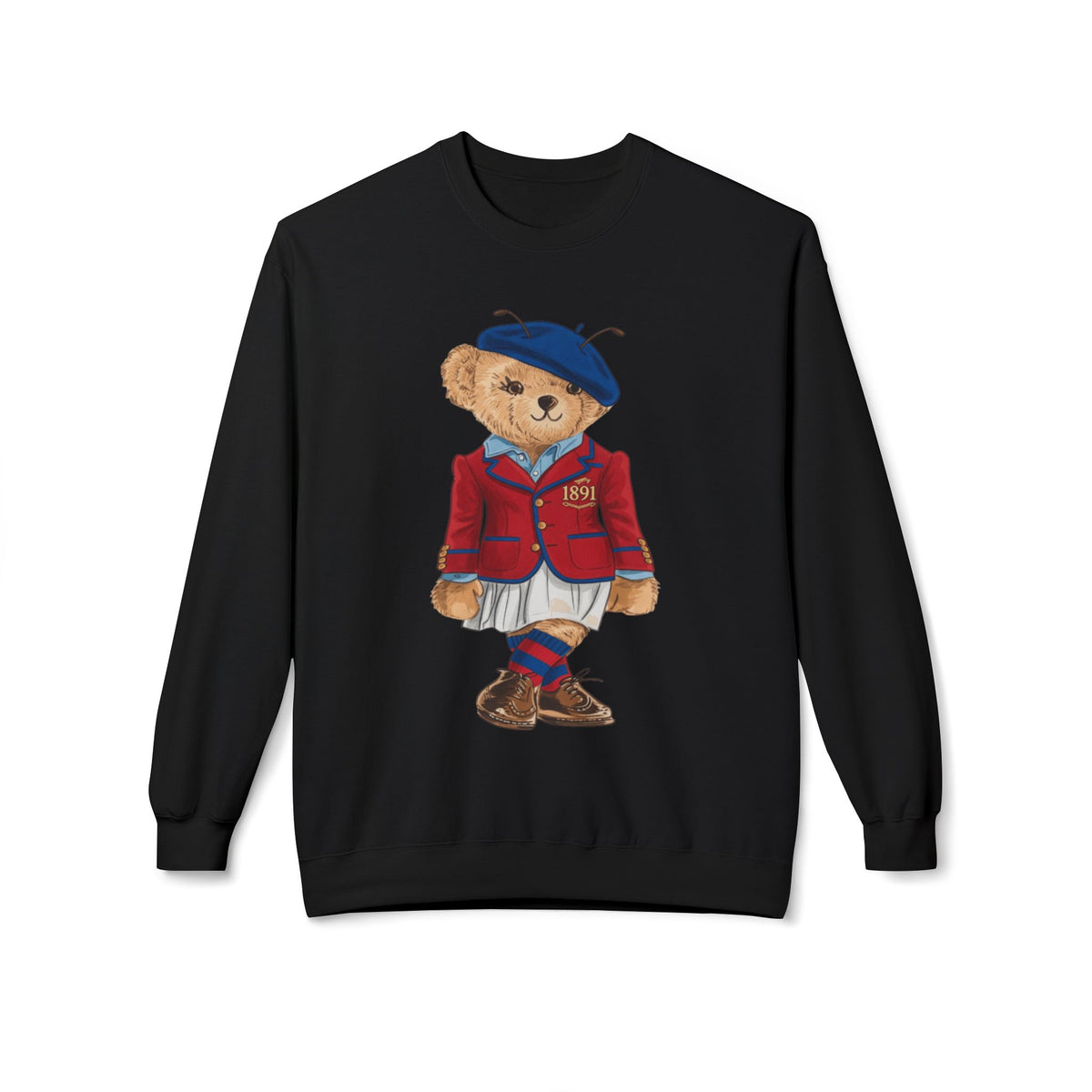 Vintage Teddy Bear in 1891 Sporting Attire- HBCU Polo Bear sweatshirt