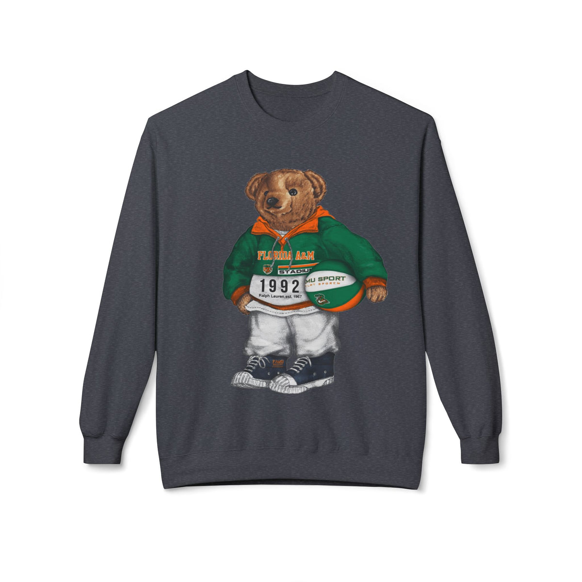 FAMU Rattlers Mascot Basketball Spirit- HBCU Polo Bear sweatshirt