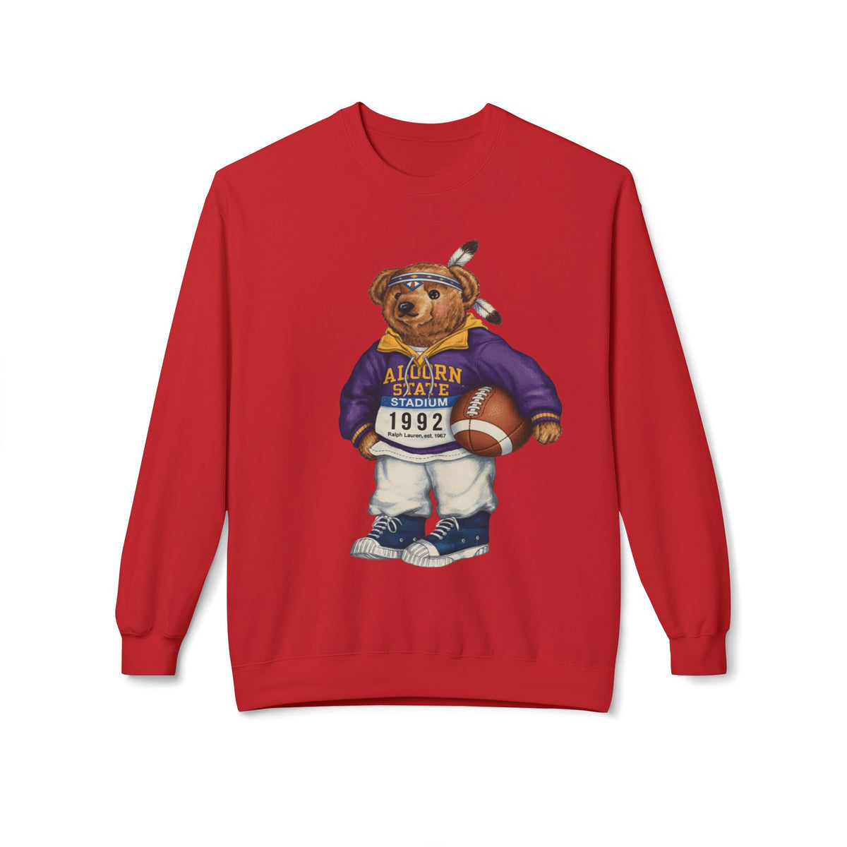 Alcorn State Polo Bear Sweatshirt | ASU Braves Teddy | Purple Gold HBCU Heritage Crew |