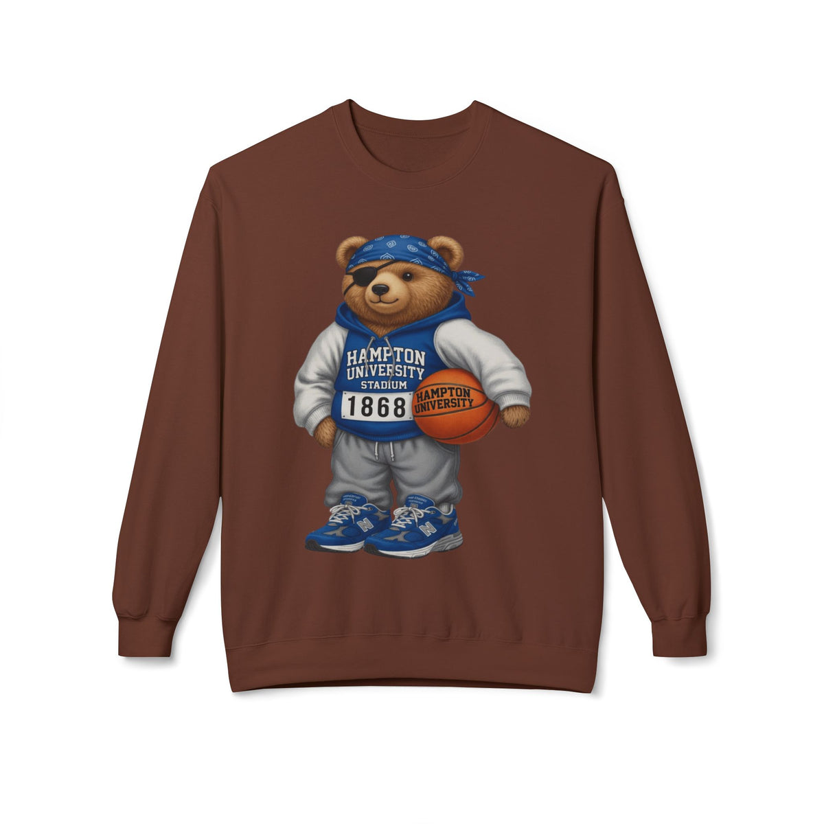 Hampton University Stadium Bear Mascot- HBCU Polo Bear sweatshirt
