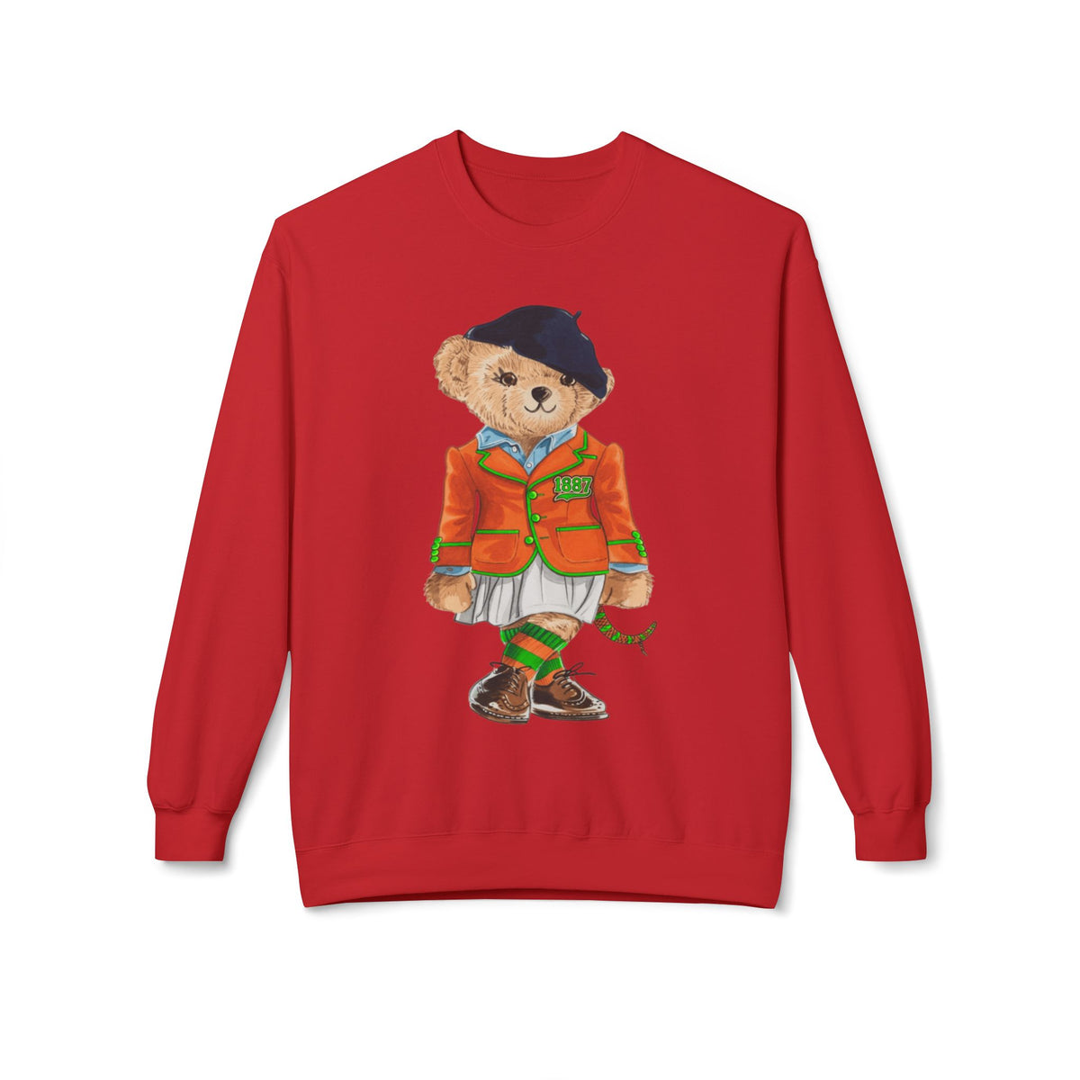 FAMU Polo Bear Sweatshirt | HBCU Teddy Bear Crewneck