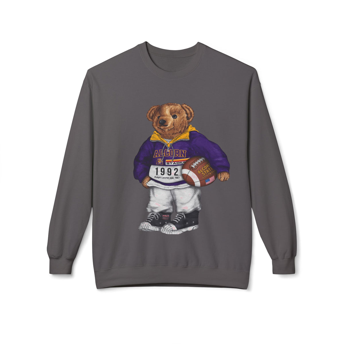 Alcorn State Bear Mascot Football Gear- HBCU Polo Bear sweatshirt