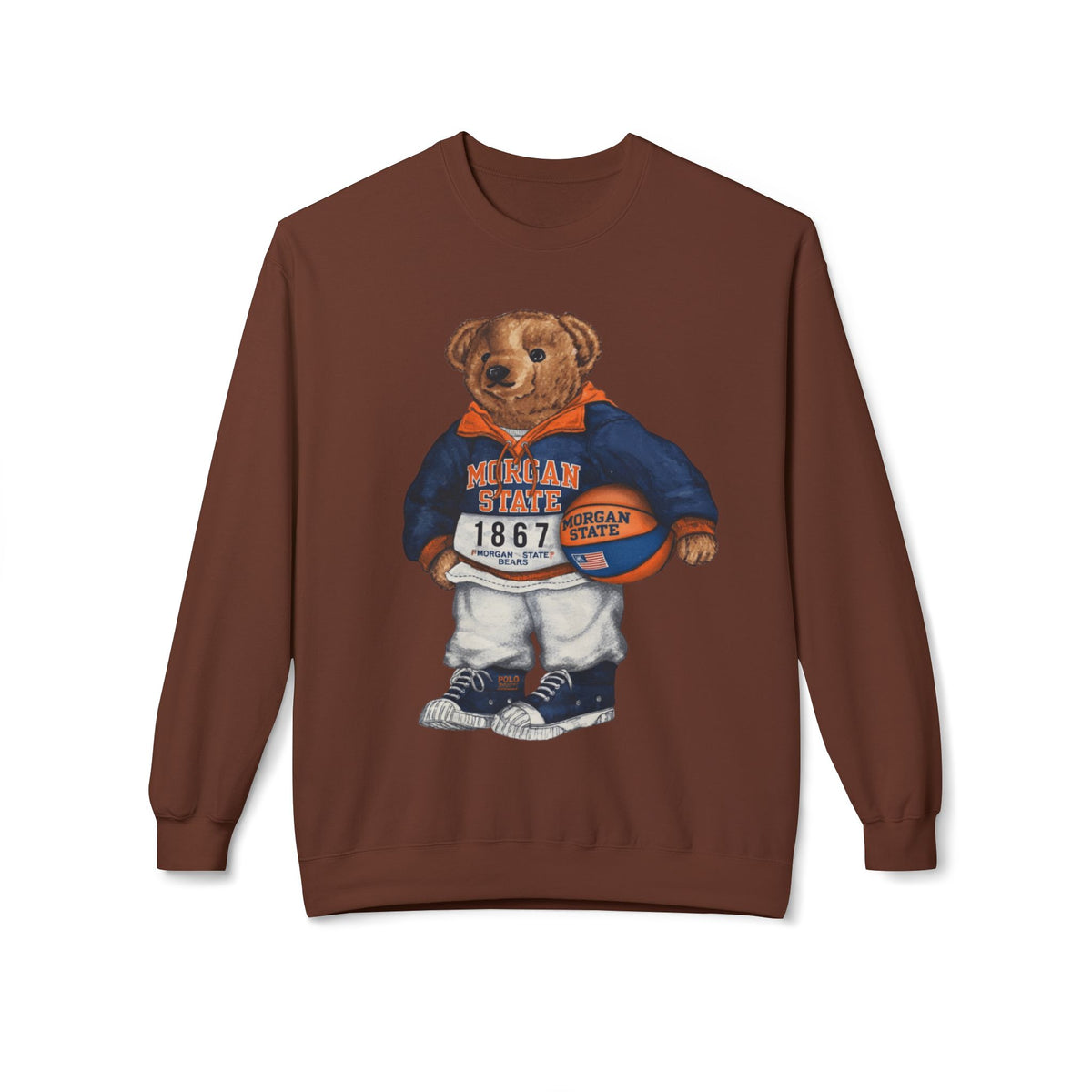 Morgan State Bear Mascot- HBCU Polo Bear sweatshirt