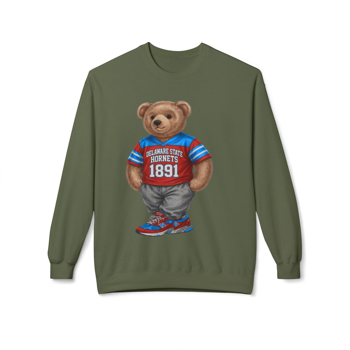 Delaware State Hornets Mascot Bear- HBCU Polo Bear sweatshirt