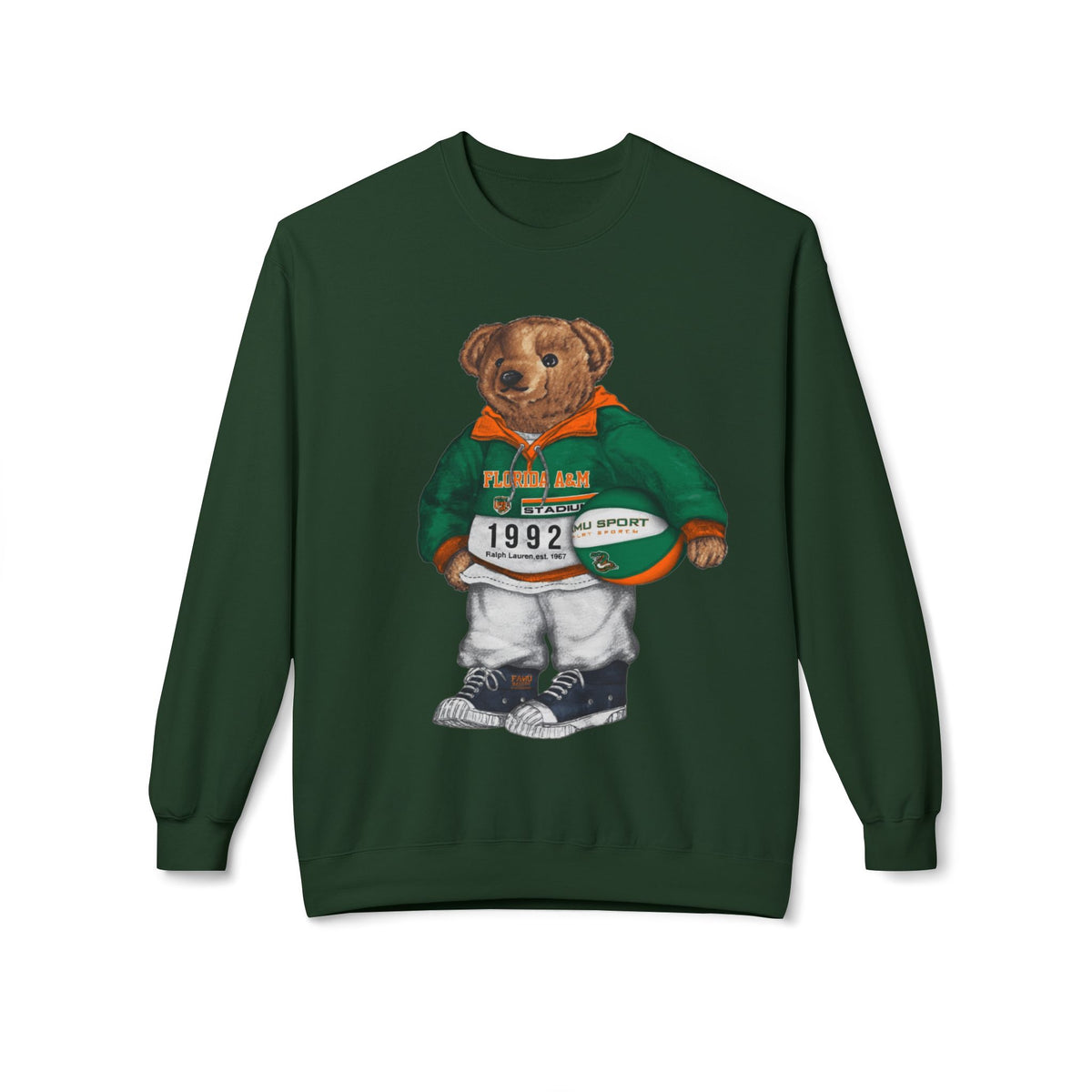 FAMU Rattlers Mascot Basketball Spirit- HBCU Polo Bear sweatshirt