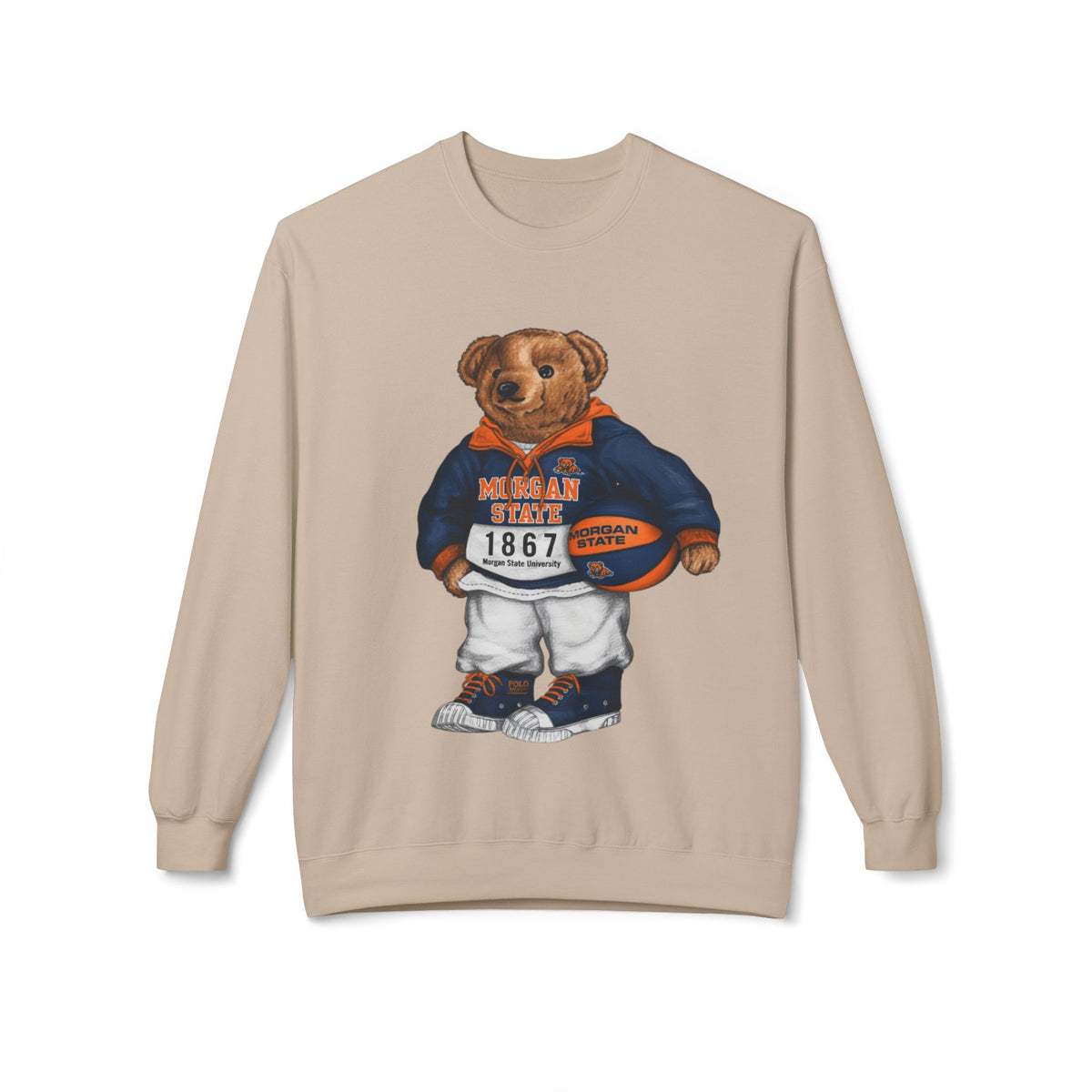 Morgan State University Mascot Bear- HBCU Polo Bear sweatshirt