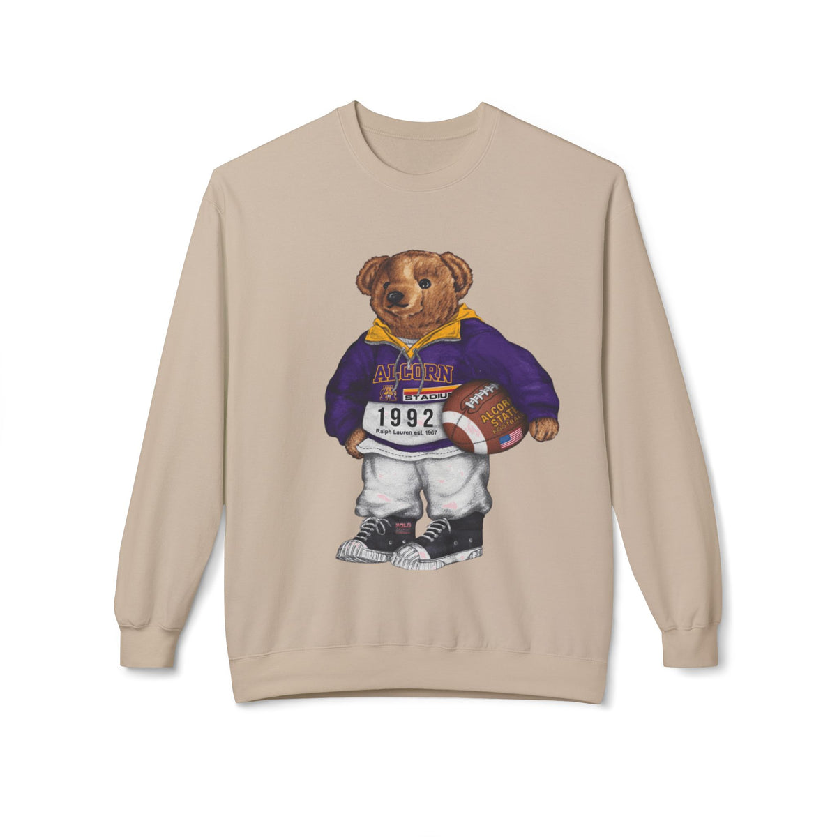 Alcorn State Bear Mascot Football Gear- HBCU Polo Bear sweatshirt