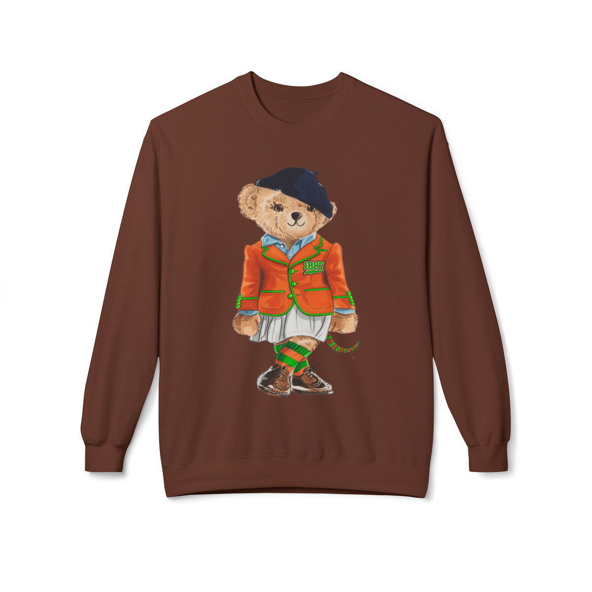 FAMU Polo Bear Sweatshirt | HBCU Teddy Bear Crewneck