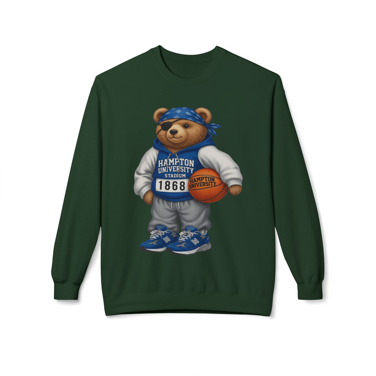 Hampton University Stadium Bear Mascot- HBCU Polo Bear sweatshirt