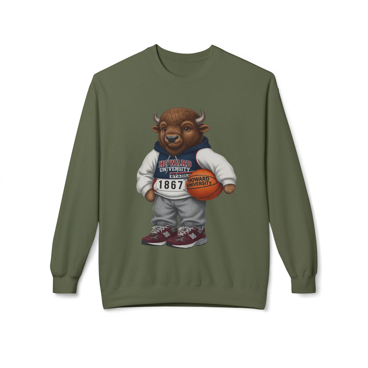 Bison Mascot- HBCU Polo Bear sweatshirt