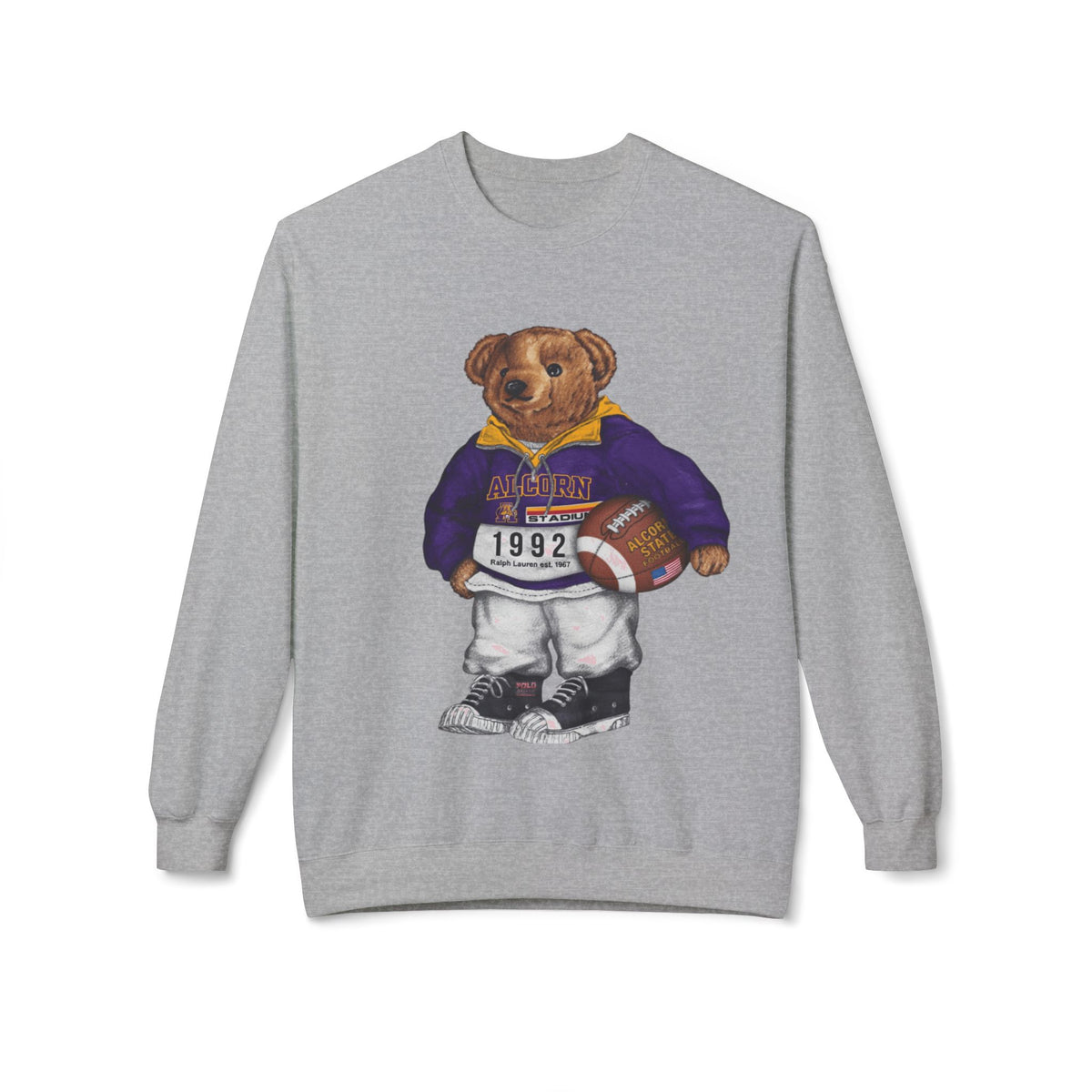 Alcorn State Bear Mascot Football Gear- HBCU Polo Bear sweatshirt
