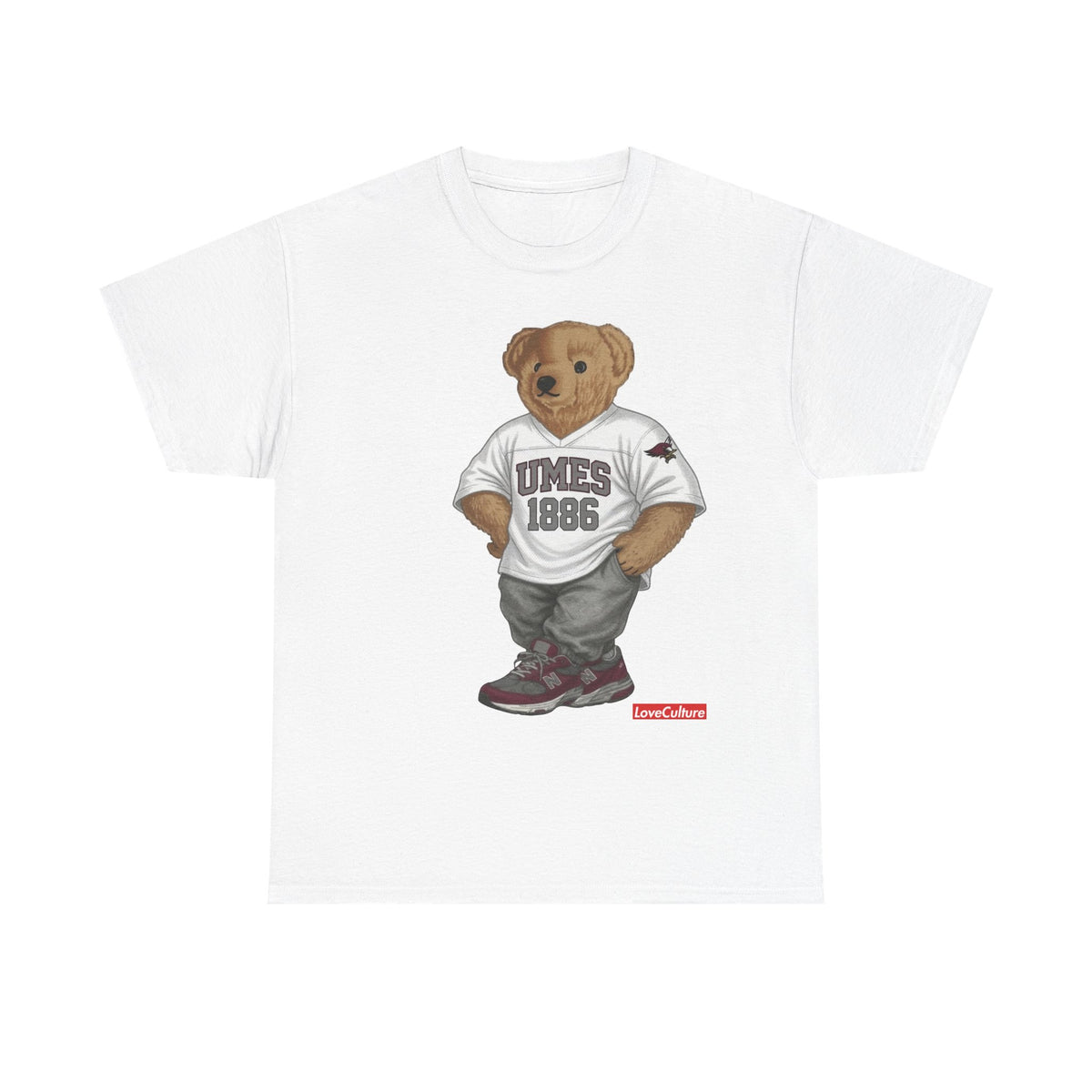 UMES Bear Mascot Tee | Teddy Bear Graphic T-Shirt, UMES 1886 Sweatshirt Style, Maryland Eastern Shore