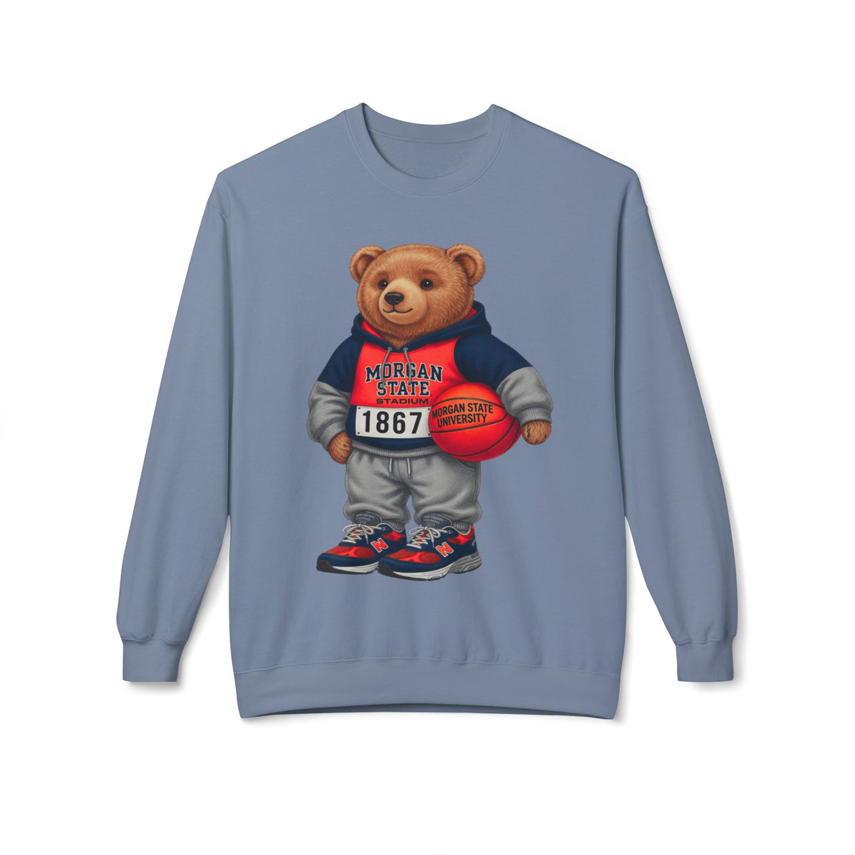Morgan State Bear Mascot- HBCU Polo Bear sweatshirt