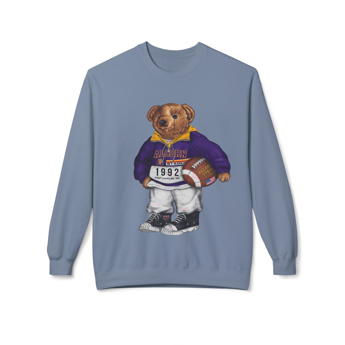 Alcorn State Bear Mascot Football Gear- HBCU Polo Bear sweatshirt