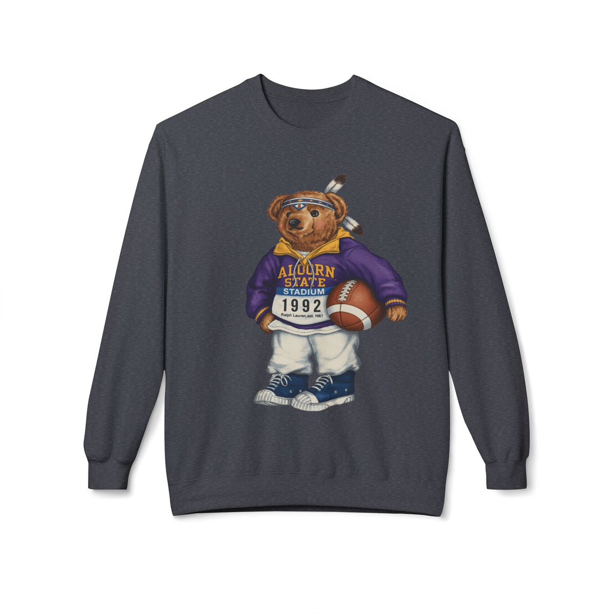 Alcorn State Polo Bear Sweatshirt | ASU Braves Teddy | Purple Gold HBCU Heritage Crew |