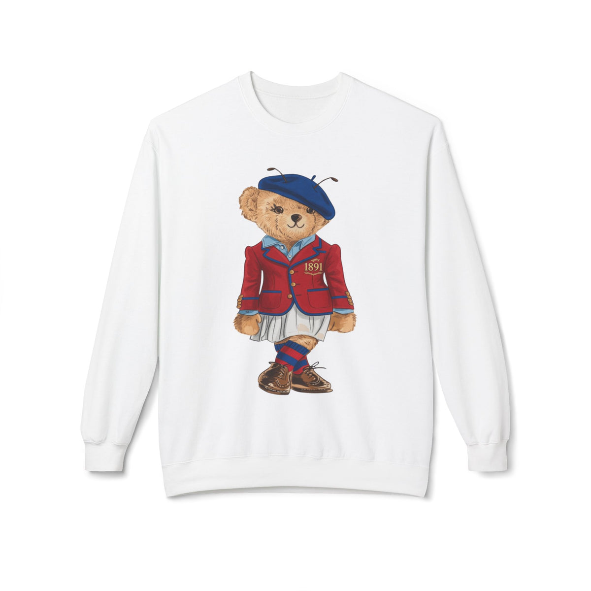 Vintage Teddy Bear in 1891 Sporting Attire- HBCU Polo Bear sweatshirt