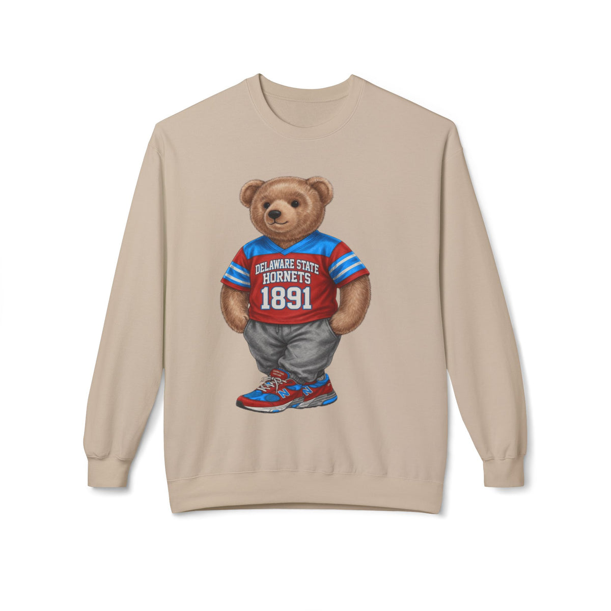 Delaware State Hornets Mascot Bear- HBCU Polo Bear sweatshirt