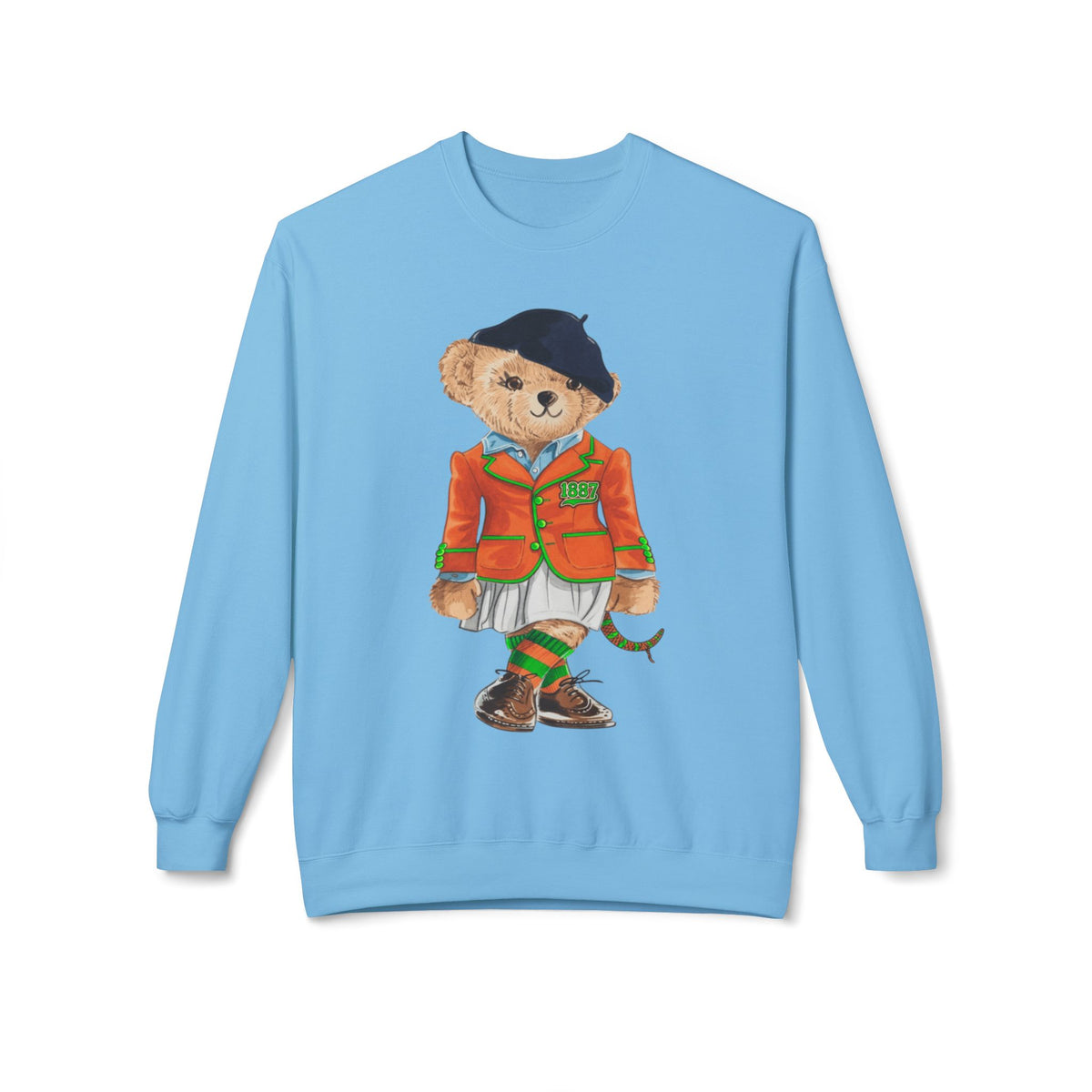 FAMU Polo Bear Sweatshirt | HBCU Teddy Bear Crewneck