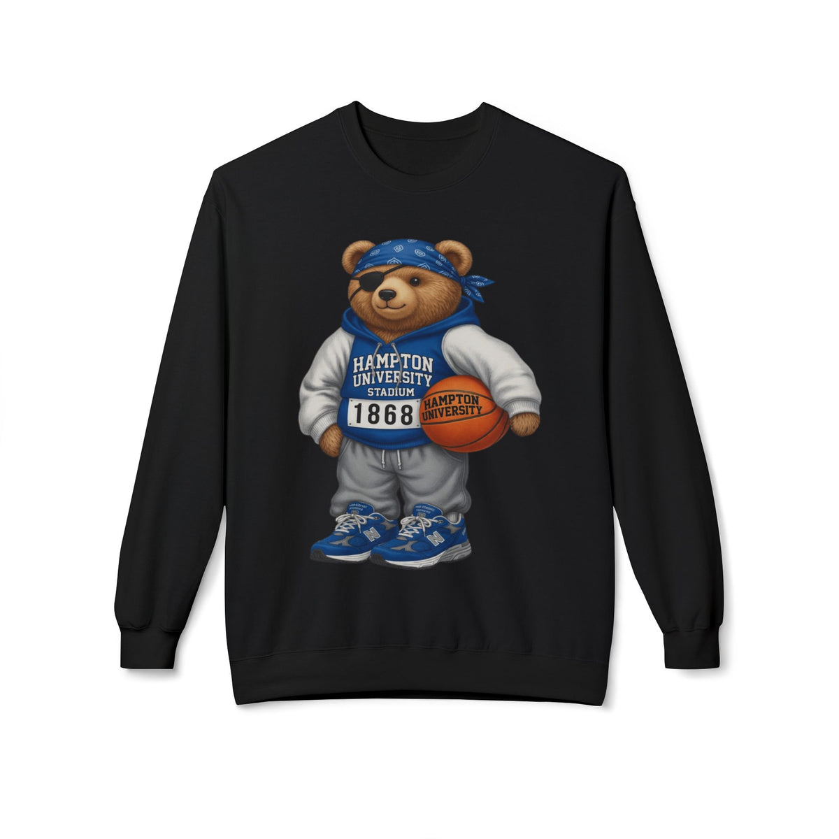Hampton University Stadium Bear Mascot- HBCU Polo Bear sweatshirt