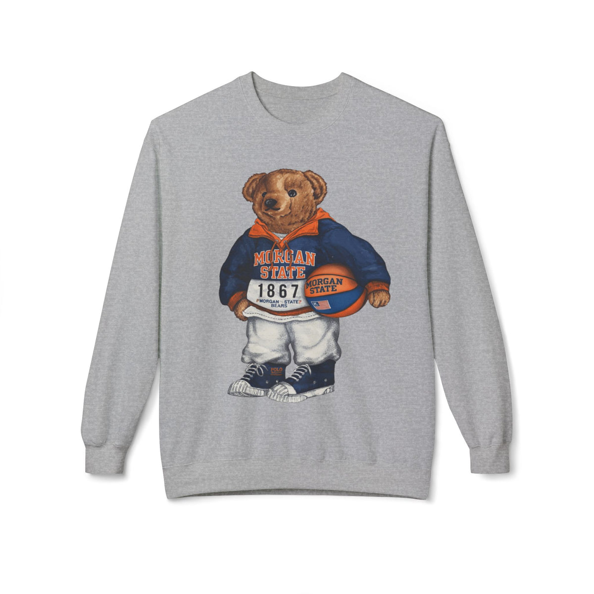 Morgan State Bear Mascot- HBCU Polo Bear sweatshirt
