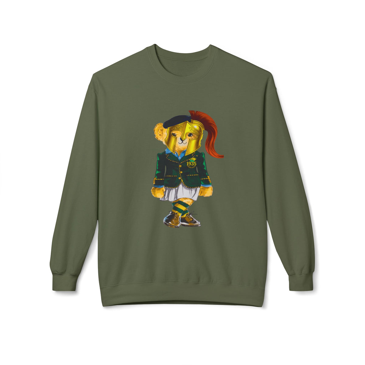 Norfolk State Lady Bear in Golden Helmet Sweatshirt | HBCU Polo Bear